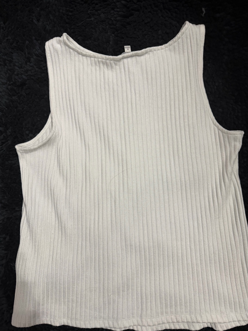 Liverpool White Ribbed Tank Top - Picture 2 of 4